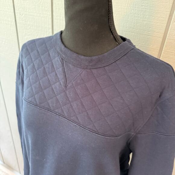 Ben Sherman Navy Blue Quilted Crew Neck Sweatshirt ~ M - Picture 4 of 10